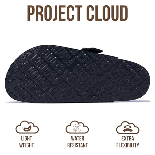Image of Project Cloud 100% Genuine Leather Footbed Clogs for Women - Memory Foam Arch Support Slippers for Women - Trendy Slip-ons Women's Mules & Clogs Sandals