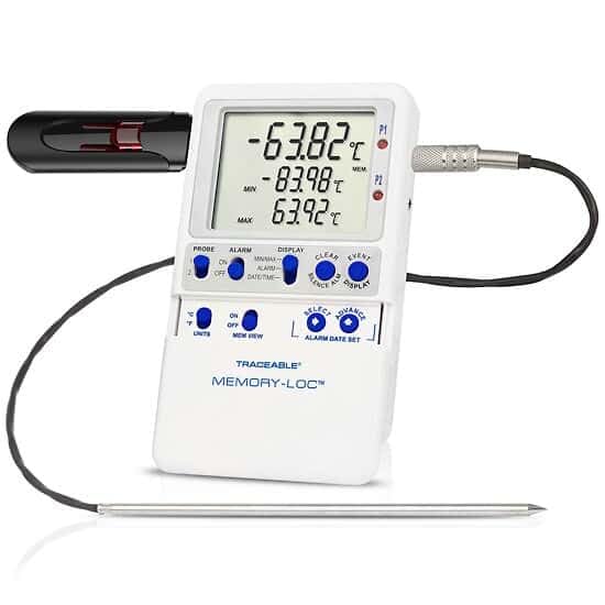 Dwyer Series DBT Digital Solar-Powered Bimetal Thermometer, Range -58 to 302°F, 12