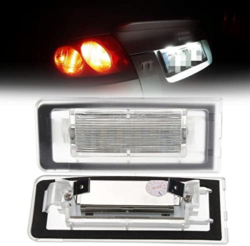 NSLUMO TT Led License Plate Lights Rear Tag OEM Replacement Number Lamp Assembly for Aud TT 8N 1999-2006 White Xenon Light Bulbs