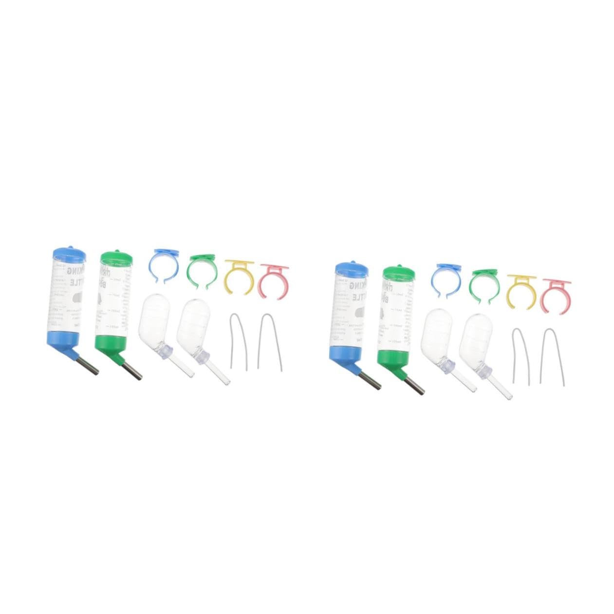FOMIYES 8piezas Botella De Agua para Animales Cabezal De Inoxidable Antigoteo para Hámster Conejillos De Indias Chinchillas y Roedores