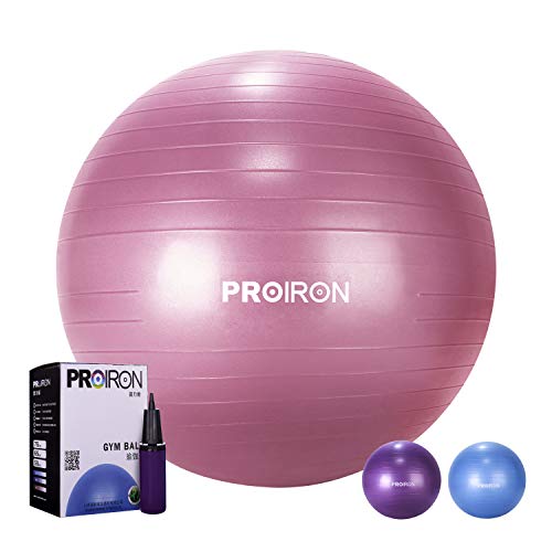 PROIRON Gymnastikball Sitzball Pezziball 55cm Rot mit Ballpumpe
