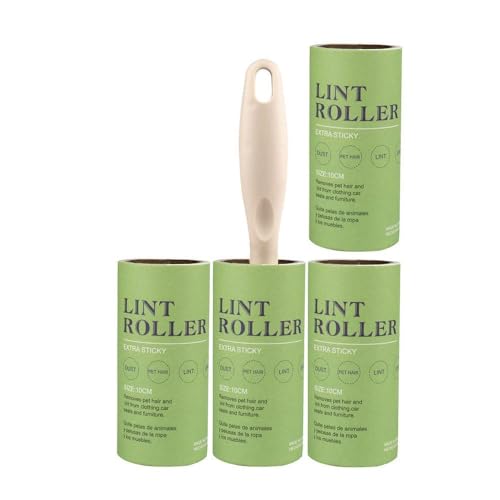 Image of TAGPR pet lint Remover Roller lint Remover Roller for Clothes Lint Rollers Brush Reusable Sticky Picker Cleaner Roller Easy Tear Sheets Travel Pet Hair 10cm Sheet, 60 Each(4 Rolls)