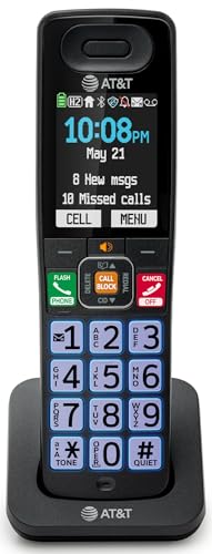 Image of AT&T DECT 6.0 Additional Handset for BL108 Series, No Phone Jack Needed, Smart Call Blocker, Bluetooth Connect to Cell, Caller ID Announce | BL108-0