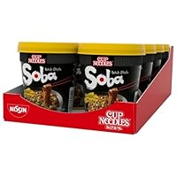 NISSIN Cup Noodles Soba Wok Style Classic Flavoured Instant Noodles, 90 g Pot (Pack of 8)