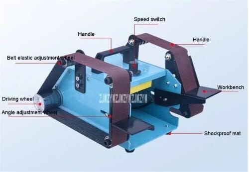 Desktop Double-shaft Electric Belt Sander Household Grinding Machine 950W