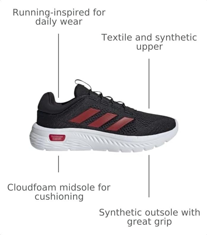 Image of Adidas Mens Cloudfoam Comfy Elastic Lace