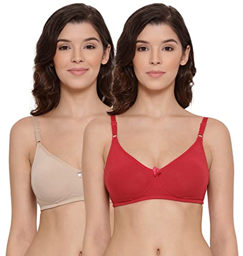 Image of Lyra Women's Moulded Encircled Bra(513) Pack of 2 White & Black,30B