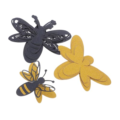 Vinilos Decorativos 3D Abejas Negro y Dorado Set 12