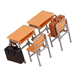 Diseño realista: el pequeño tamaño del modelo replica con precisión un escritorio escolar real y un aula