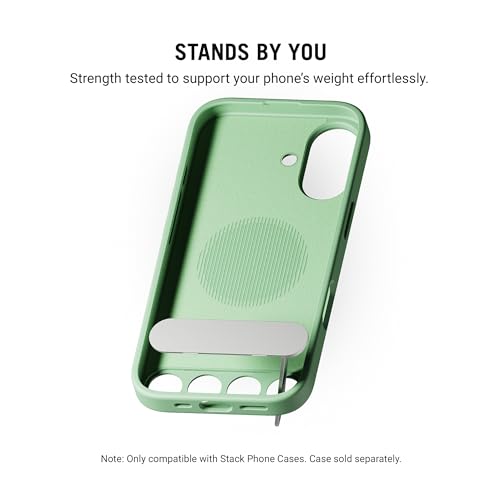 Image of DailyObjects Stack Phone Kickstand /Phone Stand /Mobile Holder, Vertical and Horizontal Stand, Adjustable Angle, Compatible with iPhone - Slate Grey