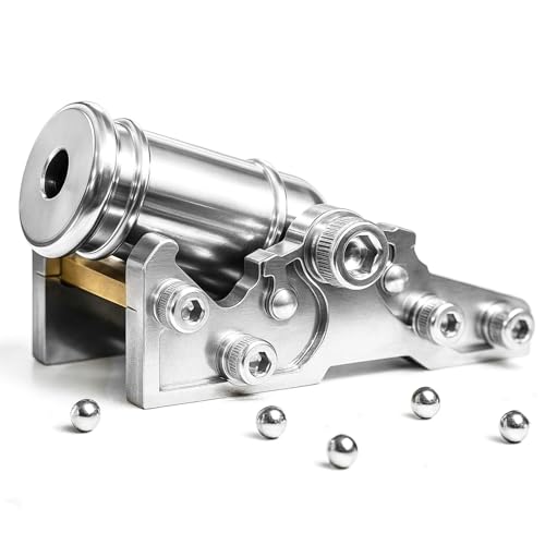 TIETHEKNOT Mini Cannon Model Stainless Steel Metal Replica for Desktop Decoration and Collectible Display