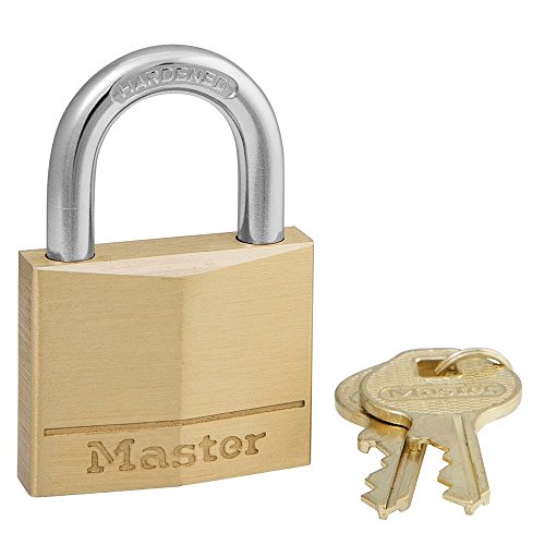 Image of Master Lock 140D Solid Brass Padlock with Key (Pack of 2)