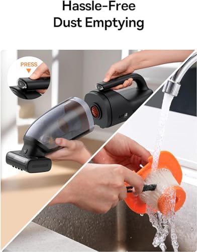 Baseus Hand Held Vacuum Cordless, 160W Car Vacuum Cleaner, Pet Hair Vacuum With Led Light And 10000Mah Battery, Rechargeable Portable Vac For Car Home Rv Carpet Couch Stair thumb #4