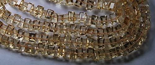 Citrine dorée perles coussin pour la création de bijoux artisanaux de luxe