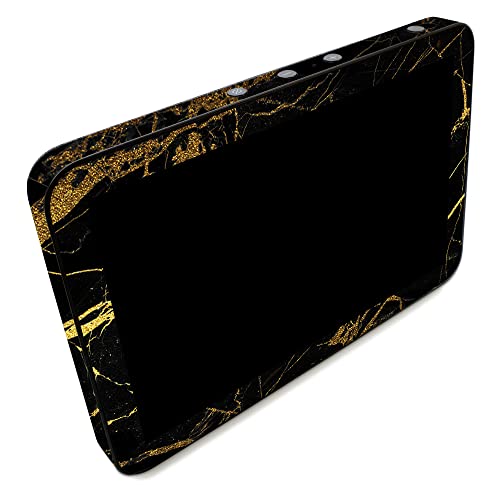 Image of MightySkins Skin Compatible with Amazon Echo Show 8 (Gen 2) - Black Gold Marble | Protective, Durable, and Unique Vinyl Decal wrap Cover | Easy to Apply | Made in The USA