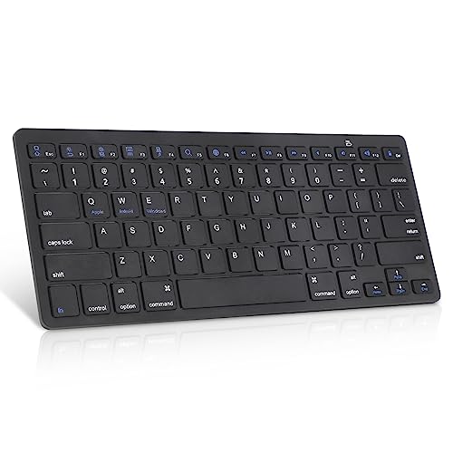 SENGBIRCH Bluetooth Wireless Keyboard for iPad 10.2, iOS, iPad Pro, iPad Air, Mac, Android Tablet Samsung Galaxy, Xiaomi Pad 5, Huawei, Lenovo, Black