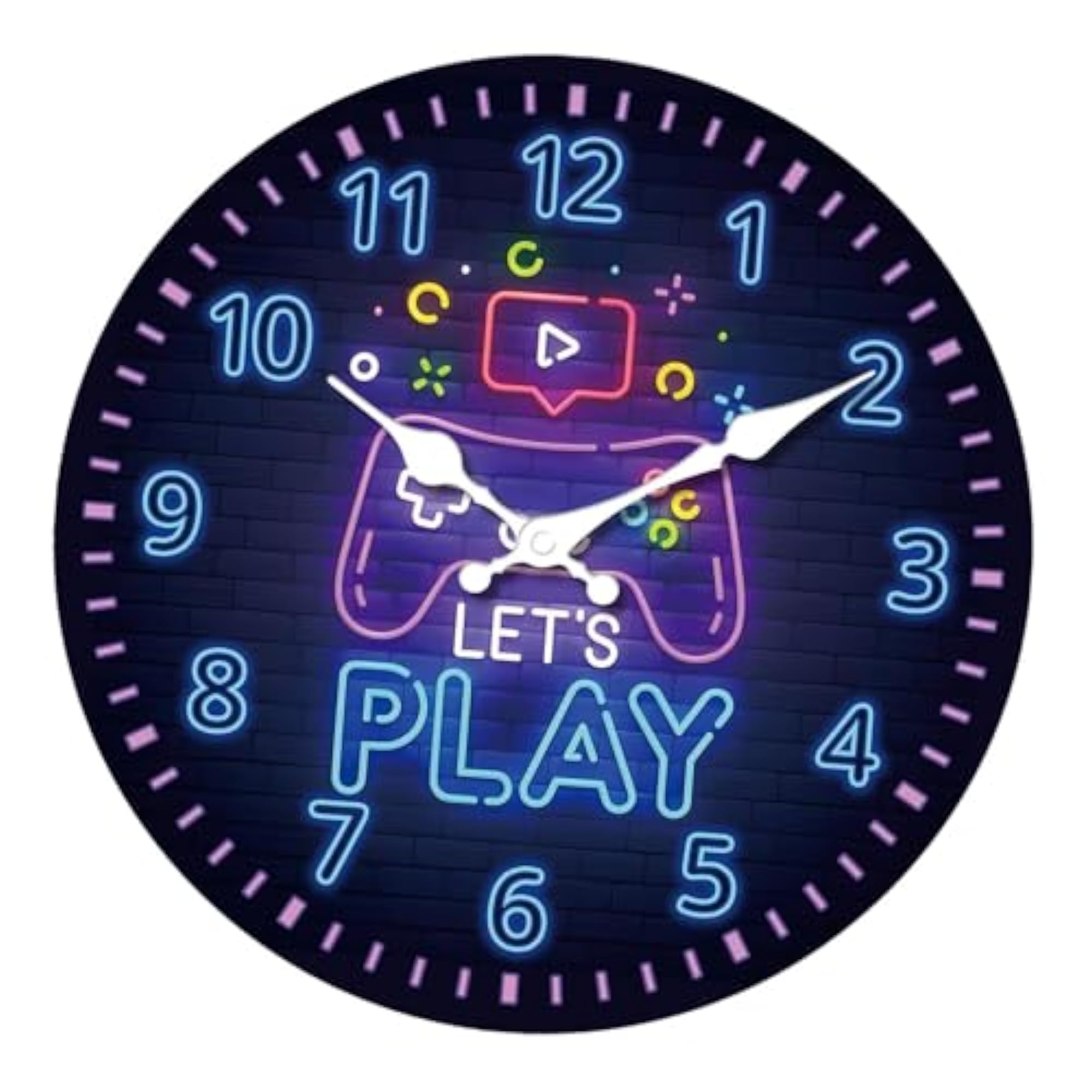 Gaming Room Wall Clock, Unique Ornament Decor