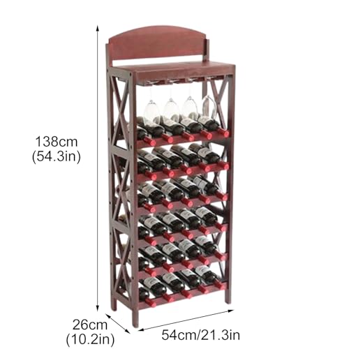 Soporte para botellas de vino de madera 54x26x138 cm miniatura 2