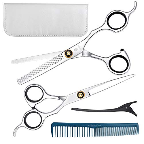 VH Hair Cutting Scissors  5-Piece Hair Cutting Kit  Premium Stainless Steel Hair Cutting Tools  Ideal for Cutting, Trimming, Grooming, Styling  Professional Scissors for Hair Cutting