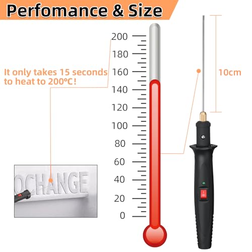 GOCHANGE 18W Foam Cutter, 10CM Electric Hot Knife, Upgraded Styrofoam Cutting Tool With 100-240V Transformer Adaptor, Board Wire Cutter with Button and Power Light - Image 3