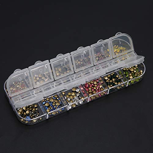 12 Grades de para Arte Em Unhas, Decoração Diy, Ferramenta de Manicure Com Glitter para Salão de Bel