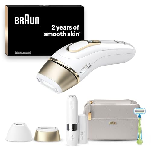 Image of Braun IPL Silk Expert Pro 5 + Braun Face Mini Hair Remover FS1000 Bundle, Visible Permanent Hair Removal for Women & Men with Venus Razor and Precision Head, Premium Pouch