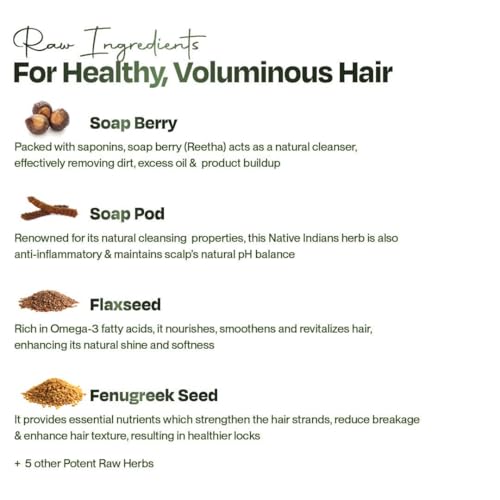 Sacred Grove Gentle Hair Cleanser | For Thick and Healthy Hair | No Foam Reetha Argan Herbal Shampoo with Reetha, Argan Oil, Shikakai and Flaxseed | No Chemicals Natural Shampoo | Paraben and Sulphate Free | 250ml