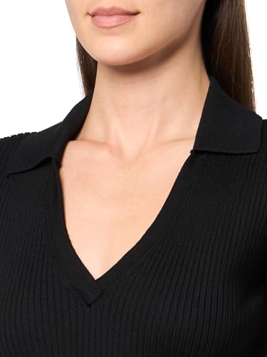 DKNY Women's Soft Ribbed Polo Jeans Sweater3