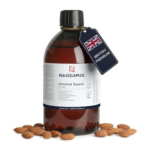 Naissance Aceite de Almendras Dulces n. º 215 – 500ml - 100% natural para humectar y equilibrar la piel, hidratar el cabello y todo el cuerpo.