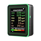 Rilevatore Di Qualità Del'aria 6 In 1, Anidride Carbonica, TVOC, HCHO, Preciso PM2,5, PM10, CO2, Gas For Interni(Black)
