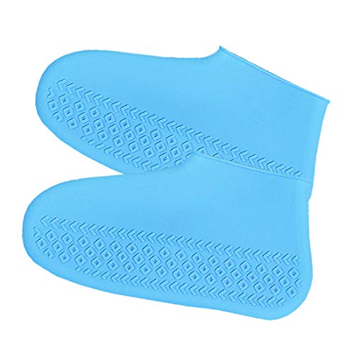 JOJYO Wasserdichter Überziehschuhe, Schuhüberzug aus Silikon Wiederverwendbare Schuhe Cover Rutschfester Faltbarer Schutz Galoschen für Regen Skifahren Schlammige Straßen L(39-44EU) Cover