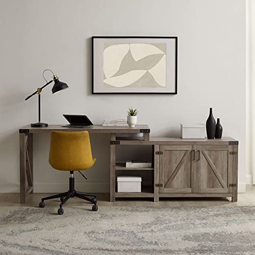 Walker Edison Kenneth Modern Farmhouse L-Shaped Desk #TOP23