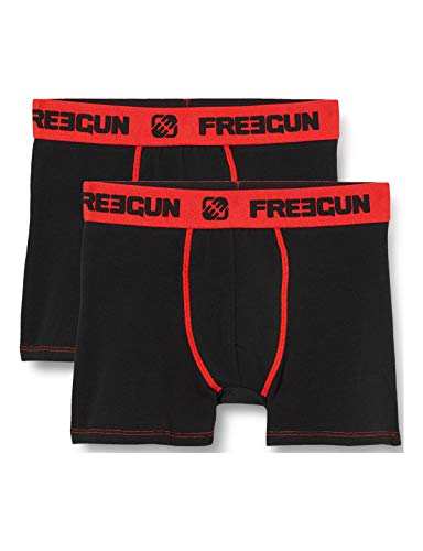  Freegun Solid Boxers Garçon (Lot de 2), Multic...