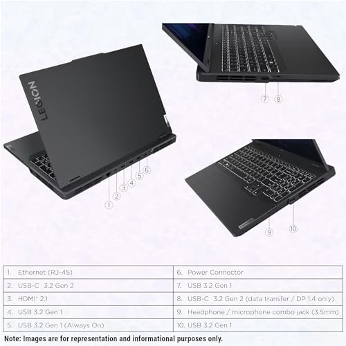 Image of Lenovo Legion Pro 5i Gaming Laptop, Microsoft Office Lifetime License & Windows 11 Pro, 16 inch WQXGA 240Hz, Intel 24-Core i9-14900HX, 64 GB DDR5 RAM, 2 TB SSD, NVIDIA GeForce RTX 4070, Backlit Keyboard