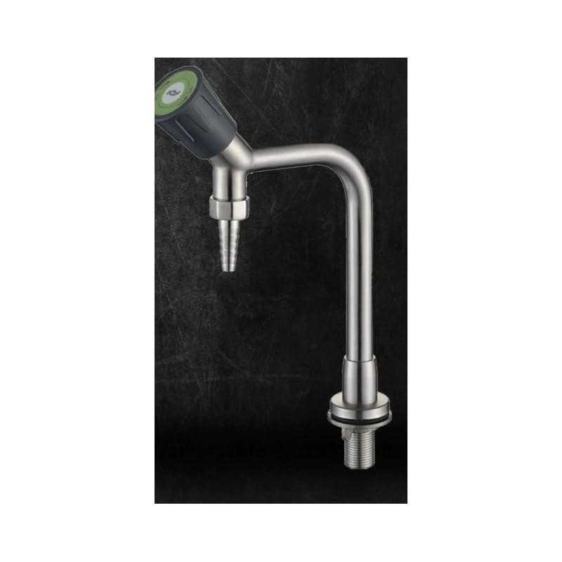 Professionell Einzelauslauf Laborarmatur 304 Edelstahl Schwanenhals-Wasserhahn mit seitlichem Griff für Industrie- und Pharmalabor