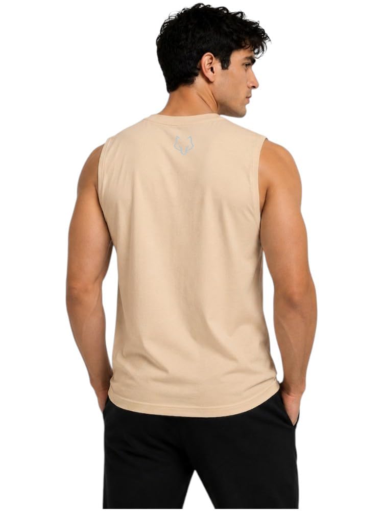 Men Cotton Printed Ribbed Round Neck Sleeveless Casual| Sports| Gym| Tank Top | Vest| Regular Fit T Shirt-image-27