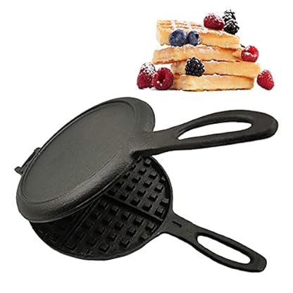 Profi Waffelgrillpfanne aus Gusseisen – Sandwichtoaster und Kuchenbereiter – Premium Waffeleisen für leckeres Frühstück