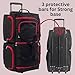 Extra Large Wheeled Holdall Suitcase Sports or Travel Bag Trolley Luggage (34", Black/Red)