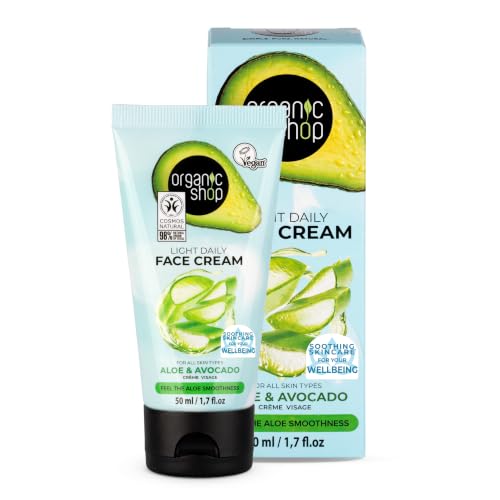 Organic Shop Avocado and Aloe Skincare Light Daily Face Cream, 50 ml