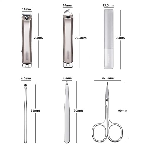 Kit de manucure en acier inoxydable sous étui cuir rose idéal - 3