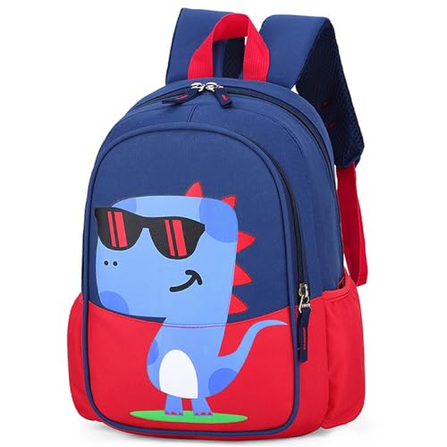 Sac à dos imperméable pour tout-petits garçons à grands compartiments et poches latérales