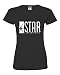 Medium Black Womens Star Labs Deluxe Soft T-Shirt