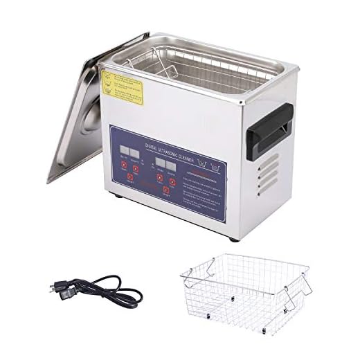 HATISS Professional Ultrasonic Cleaner with Digital Timer and Heater,304 Stainless Steel Jewelry Cleaner for Electronics, Laboratory Supplies, Glasses, Jewelry, Watches (3.2 L)