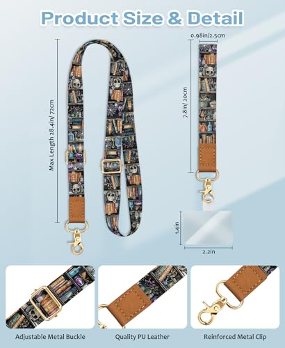 Image of Yonlevres Phone Lanyard Crossbody Strap Wrist Neck Adjustable Women Goth | Cell Phone Lanyard for Travel Cruise Daily, Hands-free, Fit Keys ID Badge, for Full-coverage Phone Case, Accessories, Gifts
