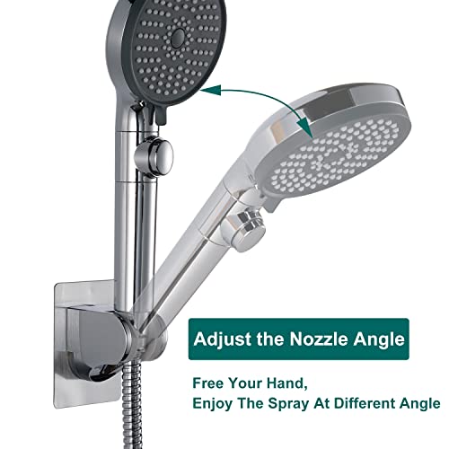 Goolifee Rv Shower Head With Hose And On Off Switch 5 Mode High Pressure Water Saving Handheld Showerhead Wand Kit Replacement For Outdoor Camper,Travel Trailer,Motorhome,Built-In Power Sprayer,Chrome #TOP4