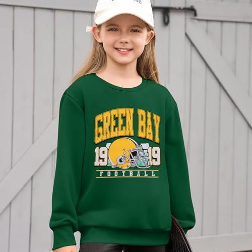 Image of Boys Girls Football Sweatshirt Vintage Bird Graphic Pullover Tops 5-14Y | Boys Girls Football Sweatshirt Kids Vintage Graphic Crewneck Hoodie Youth Game Day Pullover Shirts Long Sleeve Top