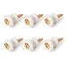 Waverly Guitar Strap Button, White Button, Gold Screw - 6 Pack