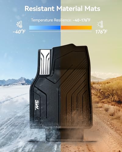 Image of 3W Floor Mats for 2025 2026 Tesla Model Y(Only Fit Standard) Juniper 5 Seat | with Rear Cargo Mat & Backrest Mat TPE Anti-Slip All Weather Tesla Model Y Accessories, Vigormold, Over 10 Years Lifespan