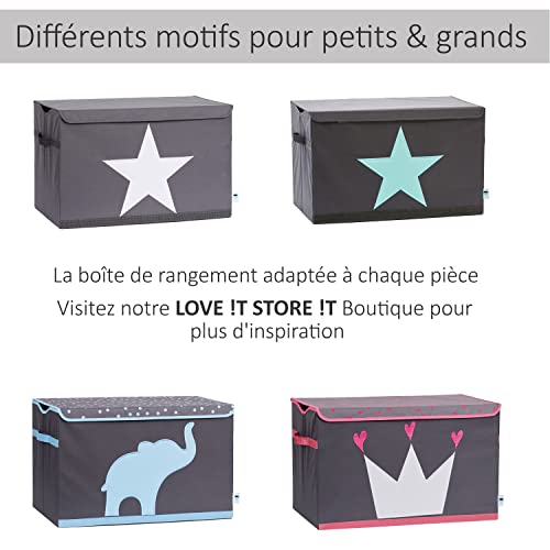 Boîte de rangement pliable et renforcée en bois grand format - 8