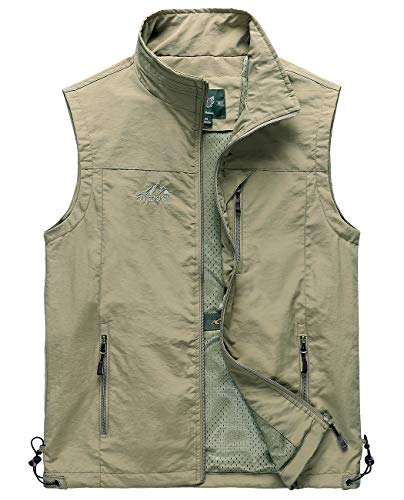 Hixiaohe Men's Casual Lightweight Outdoor Vest Work Fish Photo Travel Vest